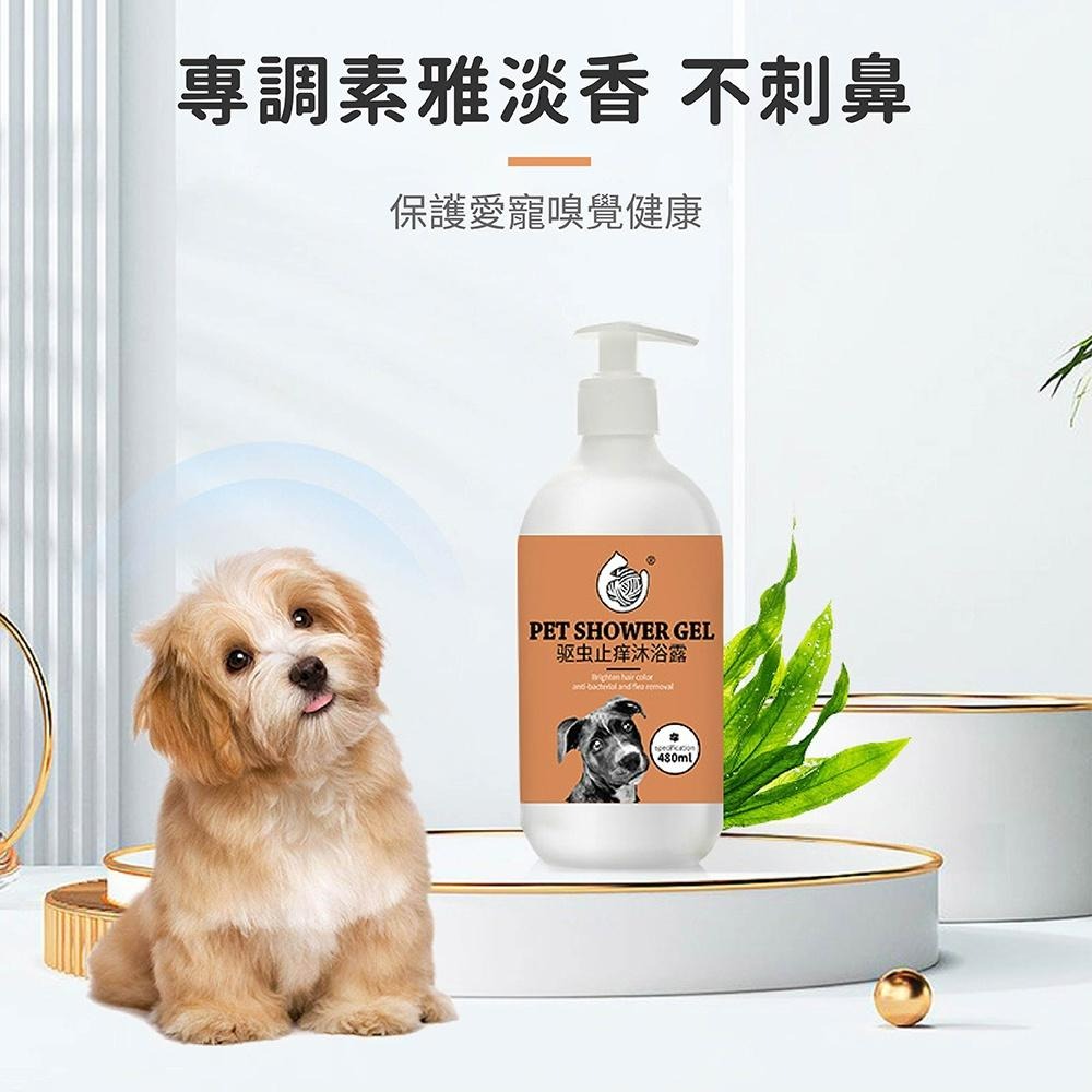[台灣現貨 快速出貨]寵物沐浴乳 寵物沐浴露 沐浴乳 貓咪洗澡 狗狗洗澡 寵物清潔 香波除臭留香 480ml 寵物洗澡-細節圖6