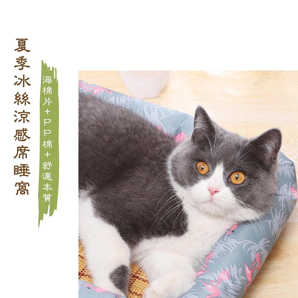 [台灣現貨 快速出貨]寵物涼感窩 寵物窩 冰絲涼感窩 貓窩 寵物墊 貓窩狗窩 竉物床 冰絲涼席窩 夏天寵物涼床-細節圖3