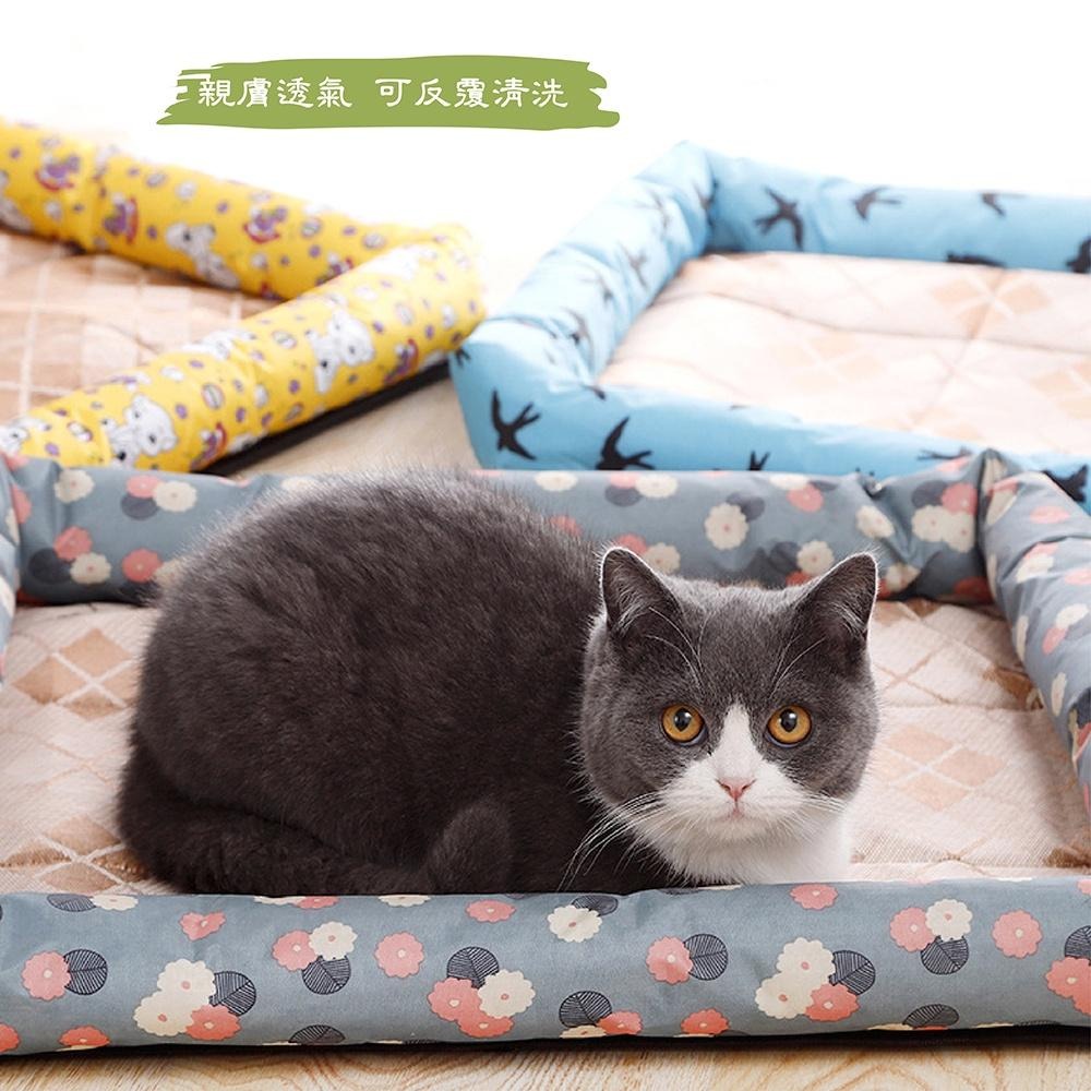 [台灣現貨 快速出貨]寵物涼感窩 寵物窩 冰絲涼感窩 貓窩 寵物墊 貓窩狗窩 竉物床 冰絲涼席窩 夏天寵物涼床-細節圖7