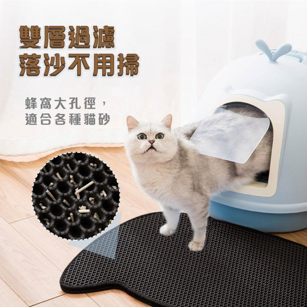 [台灣現貨 快速出貨]⭐雙層防水⭐防水貓砂墊 貓砂墊 集中貓砂 貓沙墊 貓砂盆 落沙墊 落砂墊 漏砂墊 漏沙墊-細節圖3