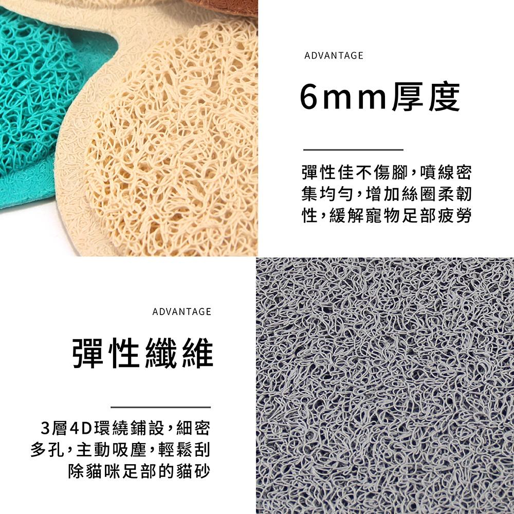 [台灣現貨 快速出貨]寵物貓砂墊 貓砂墊 爪印貓砂墊 落砂墊 餐墊 防滑貓砂墊 防滑餐墊 防滑 濾砂 貓掌落砂墊 地墊-細節圖5