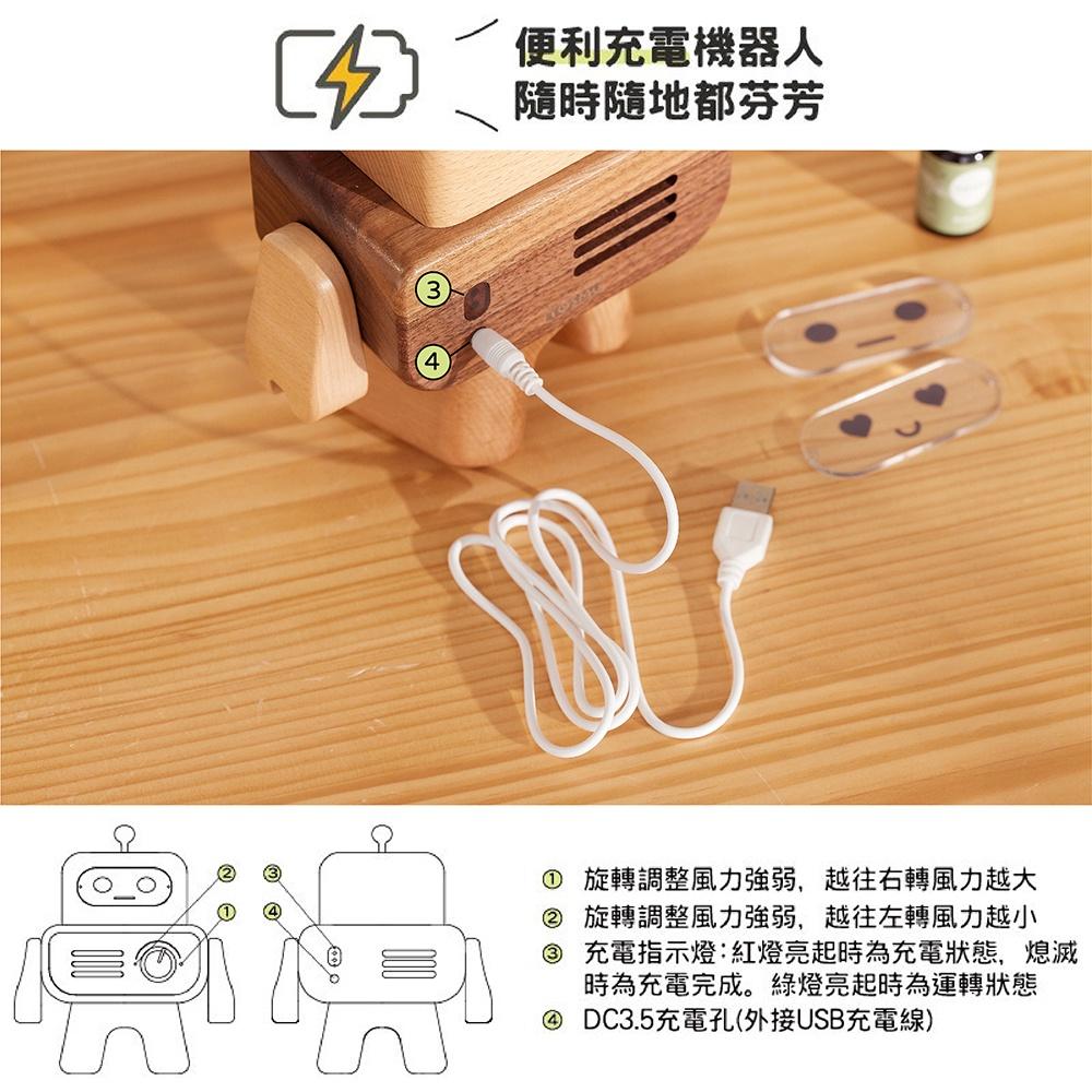 [台灣設計  快速出貨]擴香石 擴香機器人 擴香機 精油香氛 精油 實木擴香機 精油擴香 童心木 TOSMU 居家小物-細節圖4