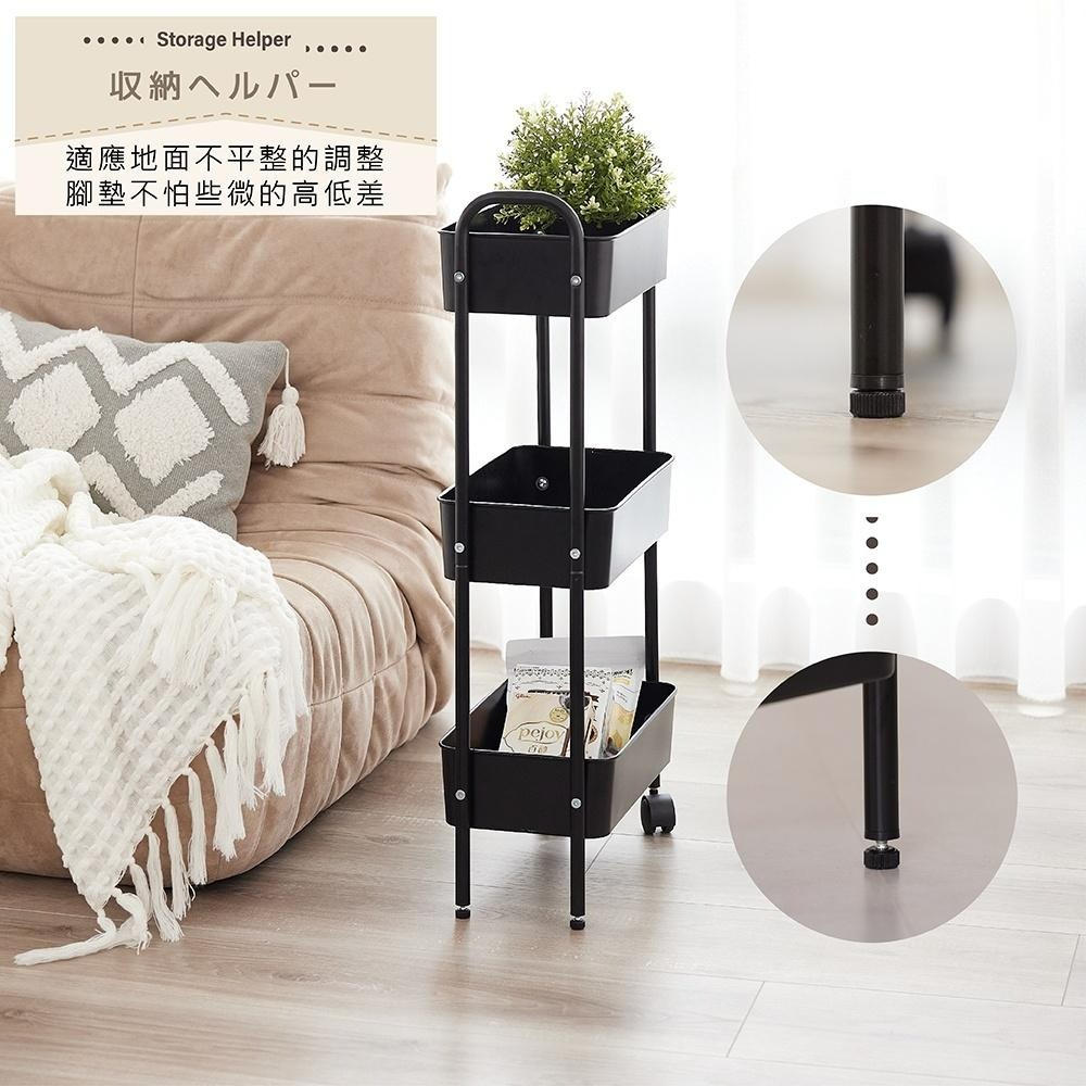 [全鐵 台灣製造 可超取]隙縫車 三層推車 縫隙置物架 收納櫃 收納推車 縫隙推車 縫隙架 置物架 推車 工具車-細節圖5