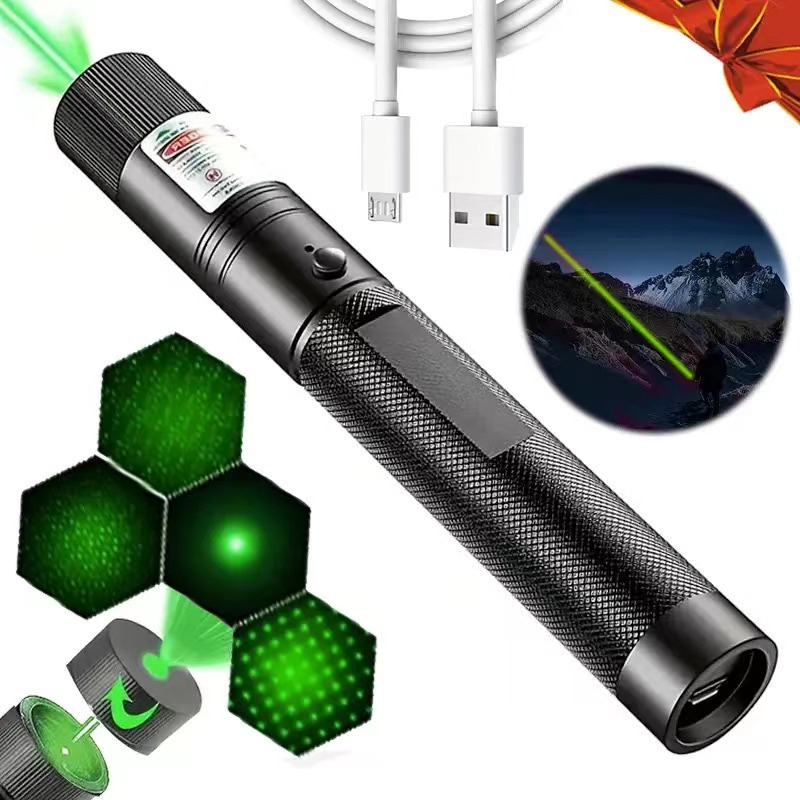 [現貨]USB充電綠光雷射手電筒-細節圖4