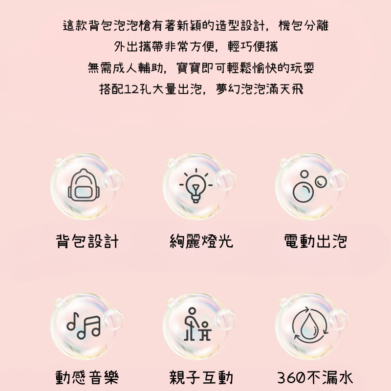 超狂12孔電動泡泡槍｜背包式設計，釋放泡泡風暴！-細節圖10