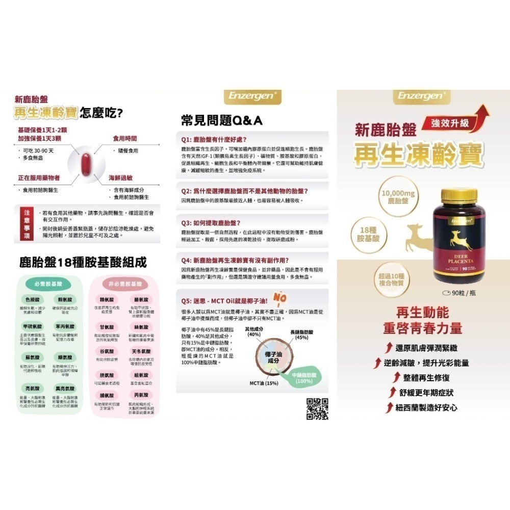 紐西蘭原裝＜鹿胎盤凍齡寶＞90粒／瓶-細節圖3