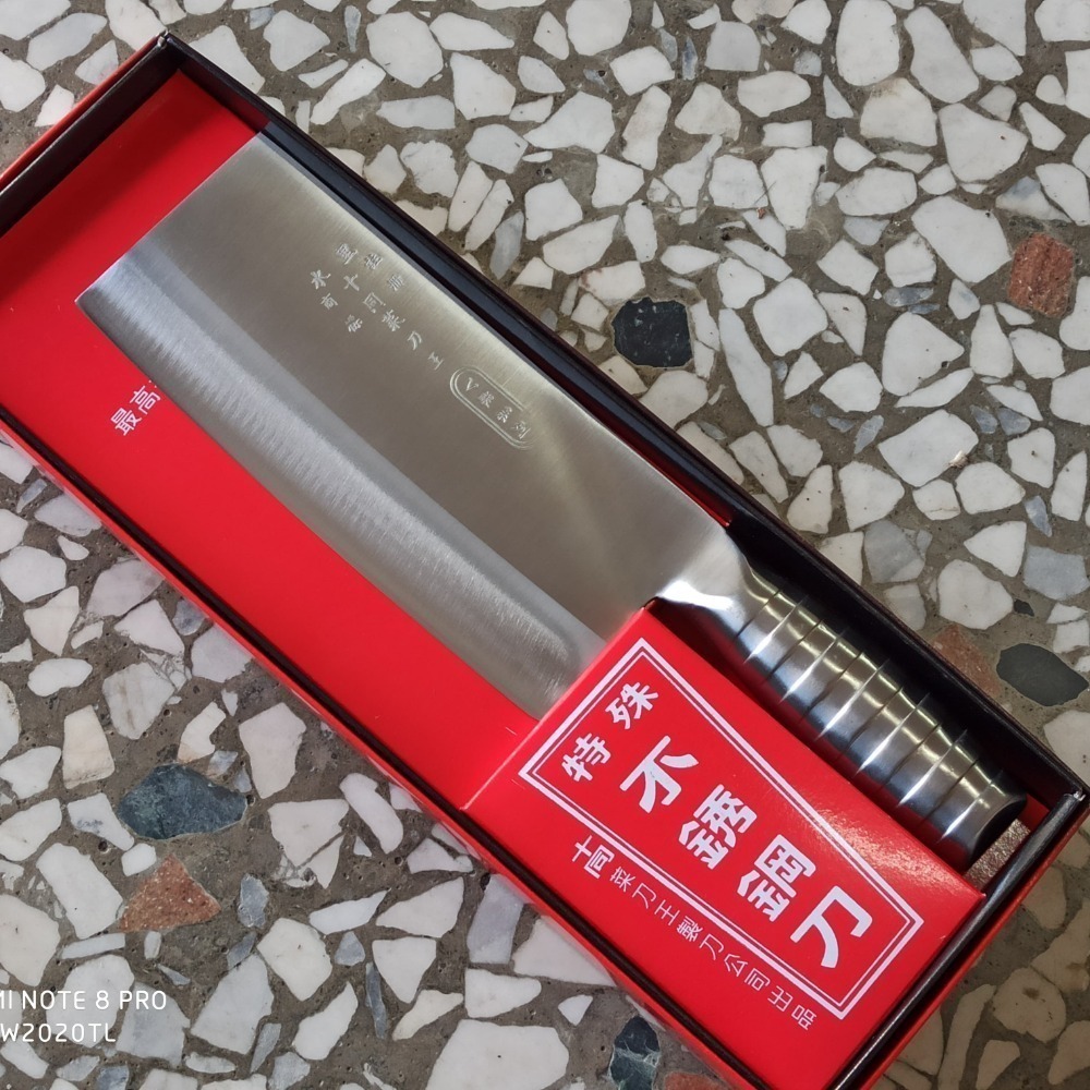 05一支4角4號片刀 一體水里菜刀王50年3代傳承推薦 已經手工開封一體鐵柄料理菜刀片刀 V銀白鐵三合鋼 一支尖鐵片刀-細節圖3