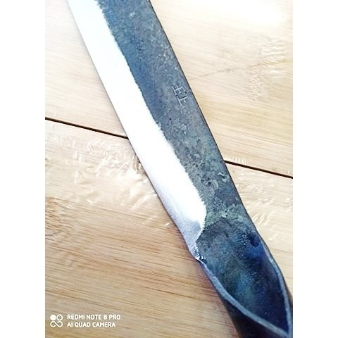 03一支手工打台灣製除草鐮80年老師傅專業3道日本三合包鋼青鋼手工專案開鋒磨利專業8兩真正傳統手工打鐵保證水里菜刀王-細節圖5