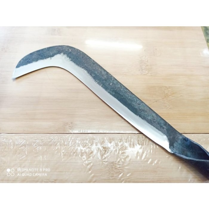 03一支手工打台灣製除草鐮80年老師傅專業3道日本三合包鋼青鋼手工專案開鋒磨利專業8兩真正傳統手工打鐵保證水里菜刀王-細節圖7