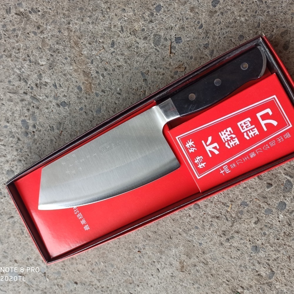 05 免運費母親節特價專案 水里菜刀王 真心推薦 全新 一體成型黑鋼刀 口金 v銀 尖片刀-細節圖3