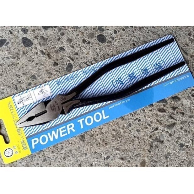 61 強力型 偏心省力型鉗子鑫印尖尾 鋼絲鉗 9吋 225mm建築板模鐵絲鉗鑫印尖尾鋼絲鉗 9吋 POWER TOOL-細節圖2