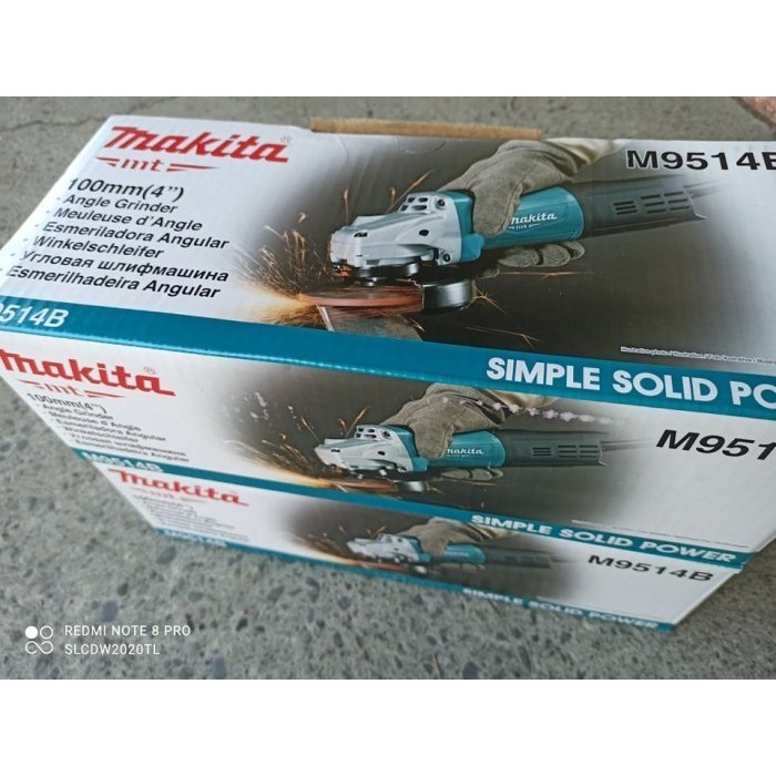 92日本牧田角磨機 JOS五金行 Makita  M95148B  100mm 台灣電動平面砂輪機馬達電動研磨機 四吋-細節圖3