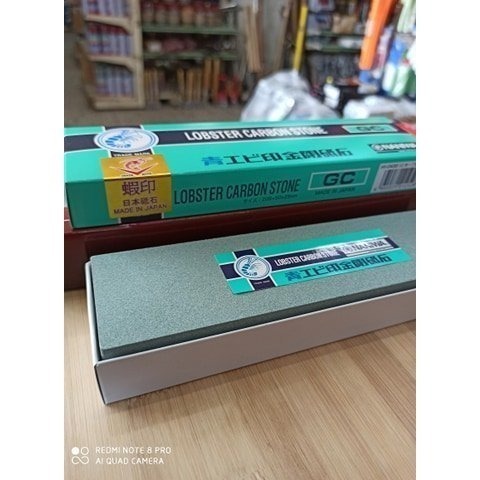 33有蝦印貼紙的正日本NANIWA蝦印金剛砥石#220青石荒砥石家庭公司貨磨刀石MADEINJAPEN HI0430-細節圖2