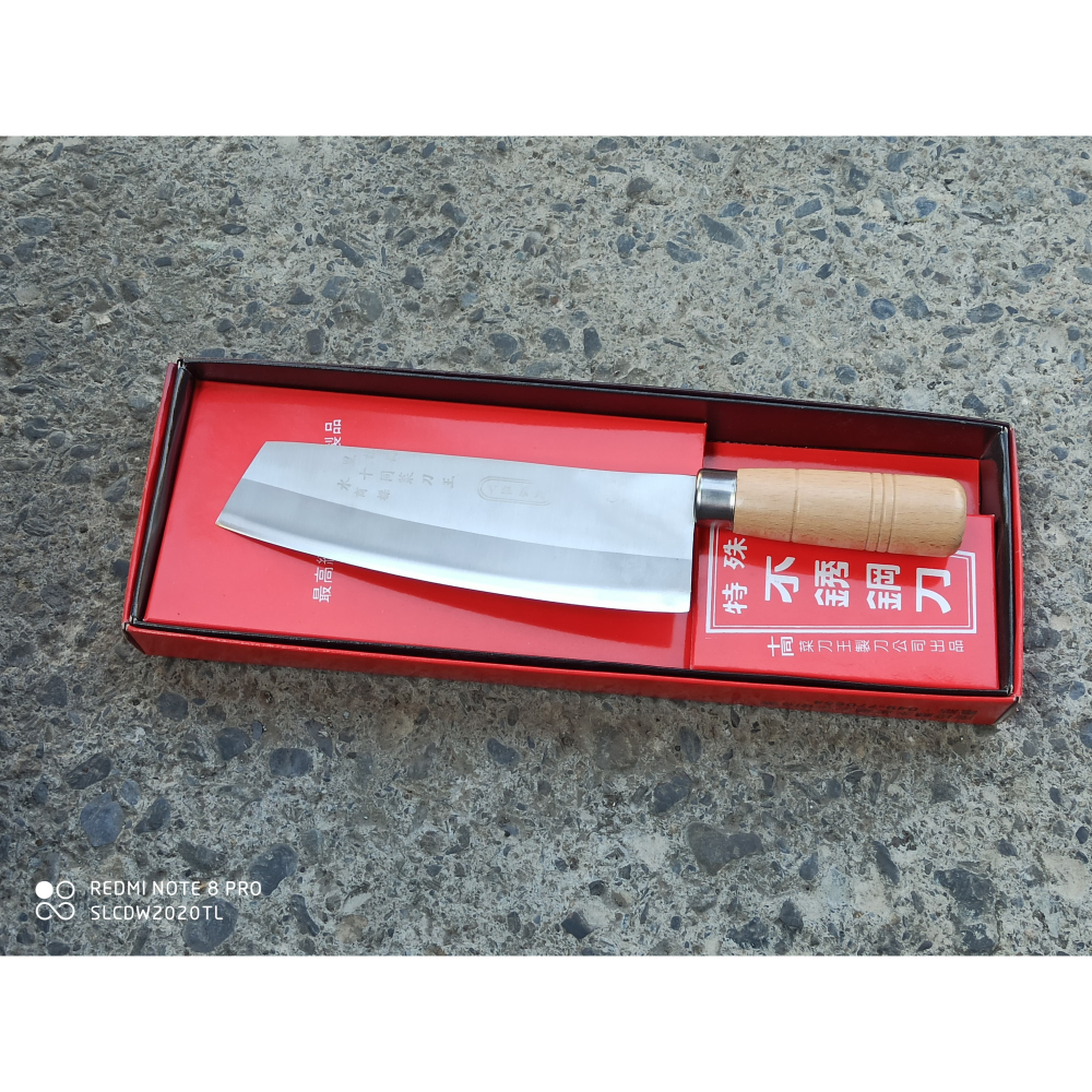 05 木柄片刀JOS五金行 台灣製 電木料理水果刀 刻花刀 V銀 白鐵不銹鋼刀水里菜刀王推薦 日本三合鋼很輕-細節圖3