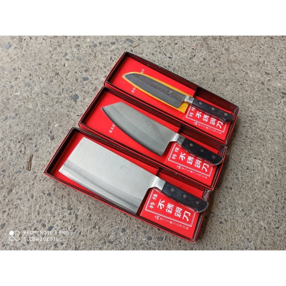09 水里菜刀王 3支刀一體成型一支剁刀一支片刀一支料理刀黑鋼刀口金 v銀白鐵不鏽鋼特價刀具組  家庭必備 超好用-規格圖5