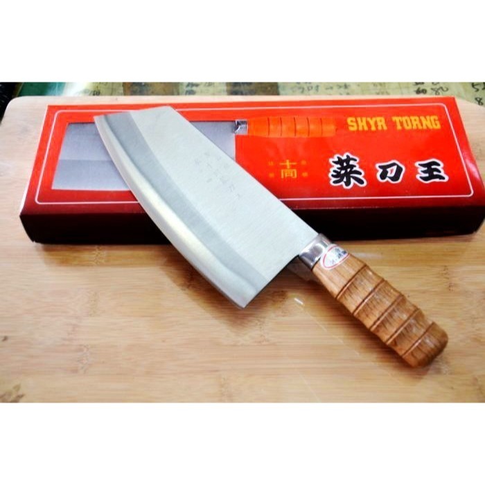 尖厚的木柄剁刀 日本白鐵三合鋼