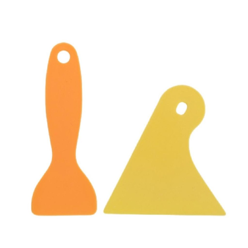 多功能汽車貼膜刮板 汽車貼膜工具 小黃鏟 塑料三角刮板 多功能除膠去霜 小刮刀 小刮板 車貼刮板 貼膜刮刀-細節圖2