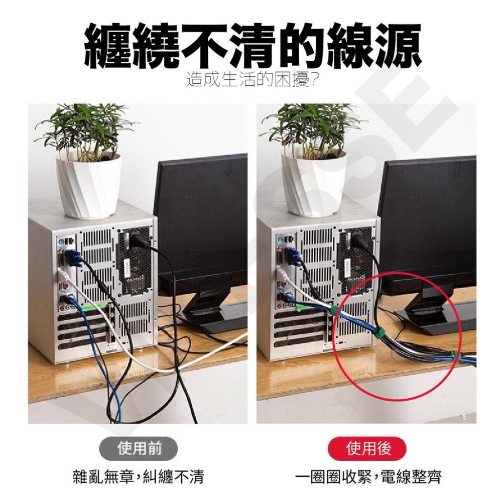 VITESSE 魔鬼氈束帶 可重複使用束帶 束帶 鬆緊可調 扎線帶 可退出重複使用 重覆用 活用式 塑膠束帶-細節圖6