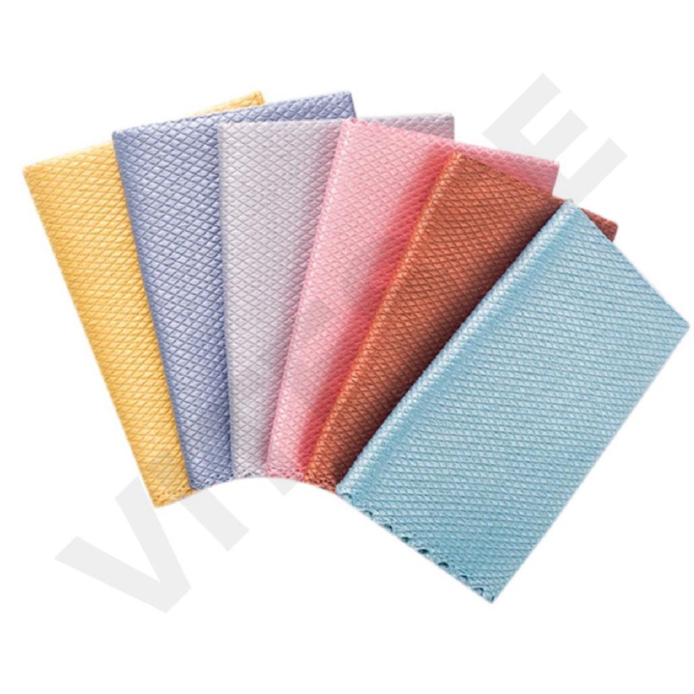 VITESSSE 魚鱗紋抹布 魚鱗格抹布 魚鱗抹布 菱格水無痕抹布 無水痕鱗格布 魚鱗格無水痕布 抹布 百潔布-細節圖2