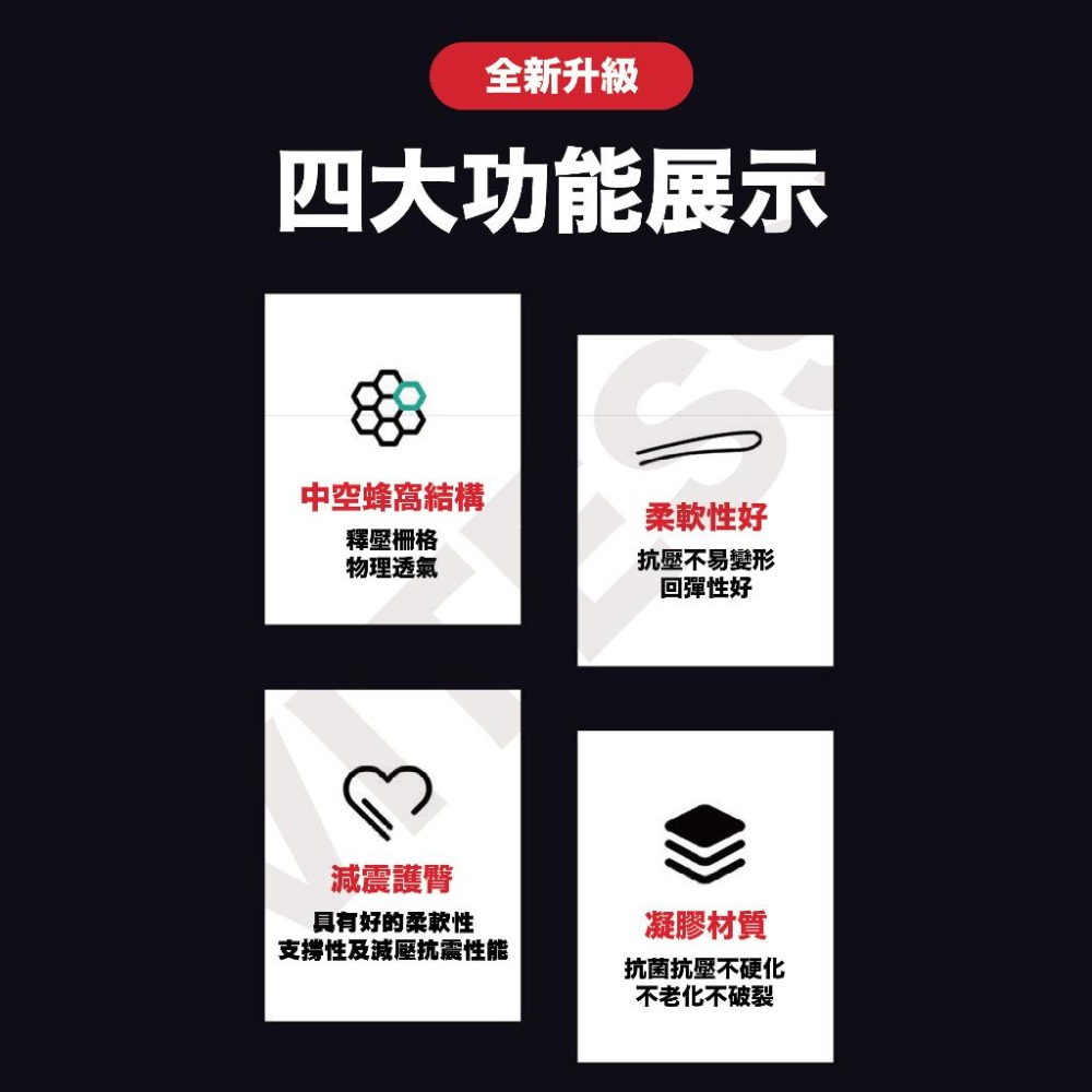 蜂窩摩托車坐墊 3D 蜂巢 減壓 坐墊 隔熱 降溫 減震 彈性 長途 屁股 護臀 重機 座墊 凝膠坐墊 矽膠 摩托車-細節圖4