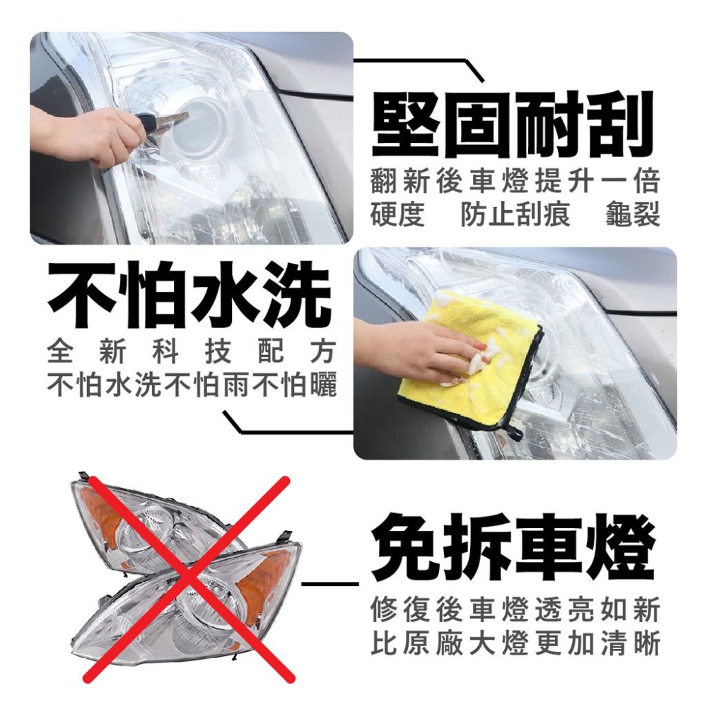 VITESSE 大燈霧化還原劑 汽車大燈修復液 大燈翻新 修復劑 大燈修復工具 車用大燈鍍膜 翻新拋光 修復劑-細節圖7