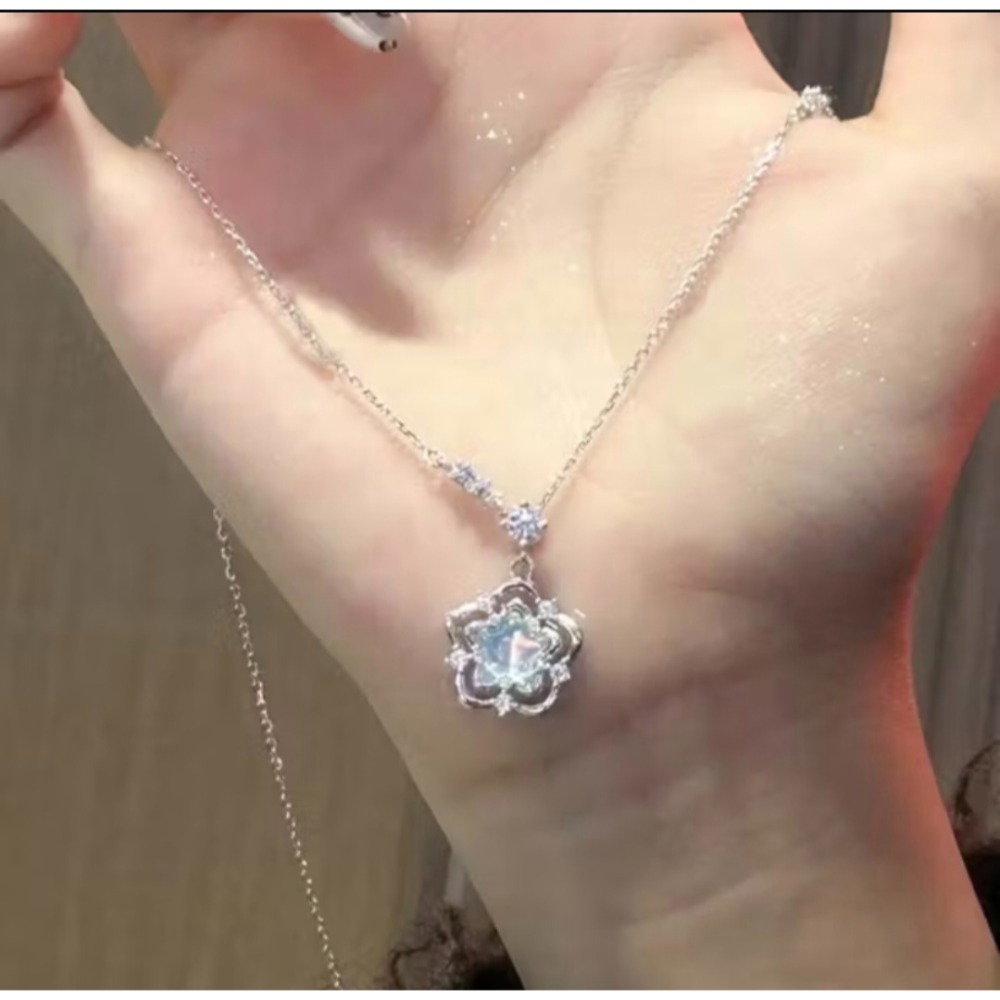 「鋼鈦不掉色」海洋之心項鍊-細節圖2