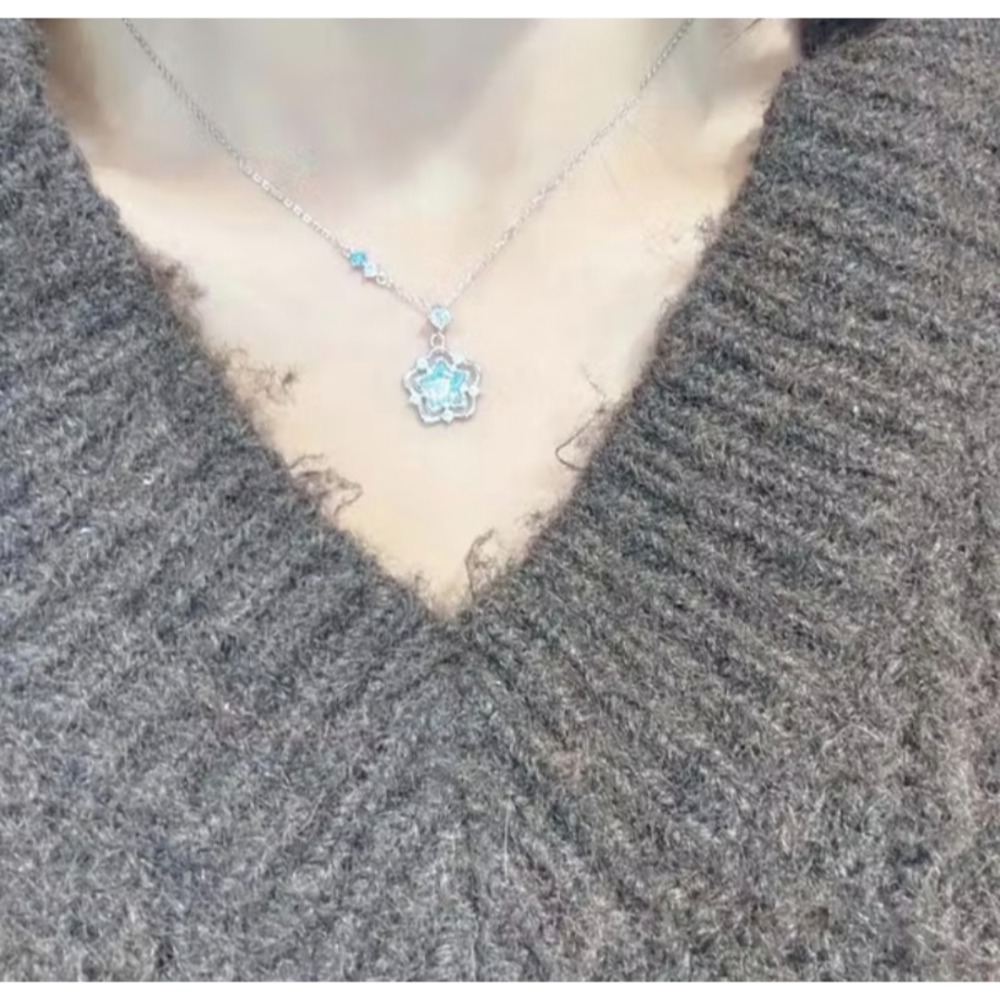 「鋼鈦不掉色」海洋之心項鍊-細節圖4