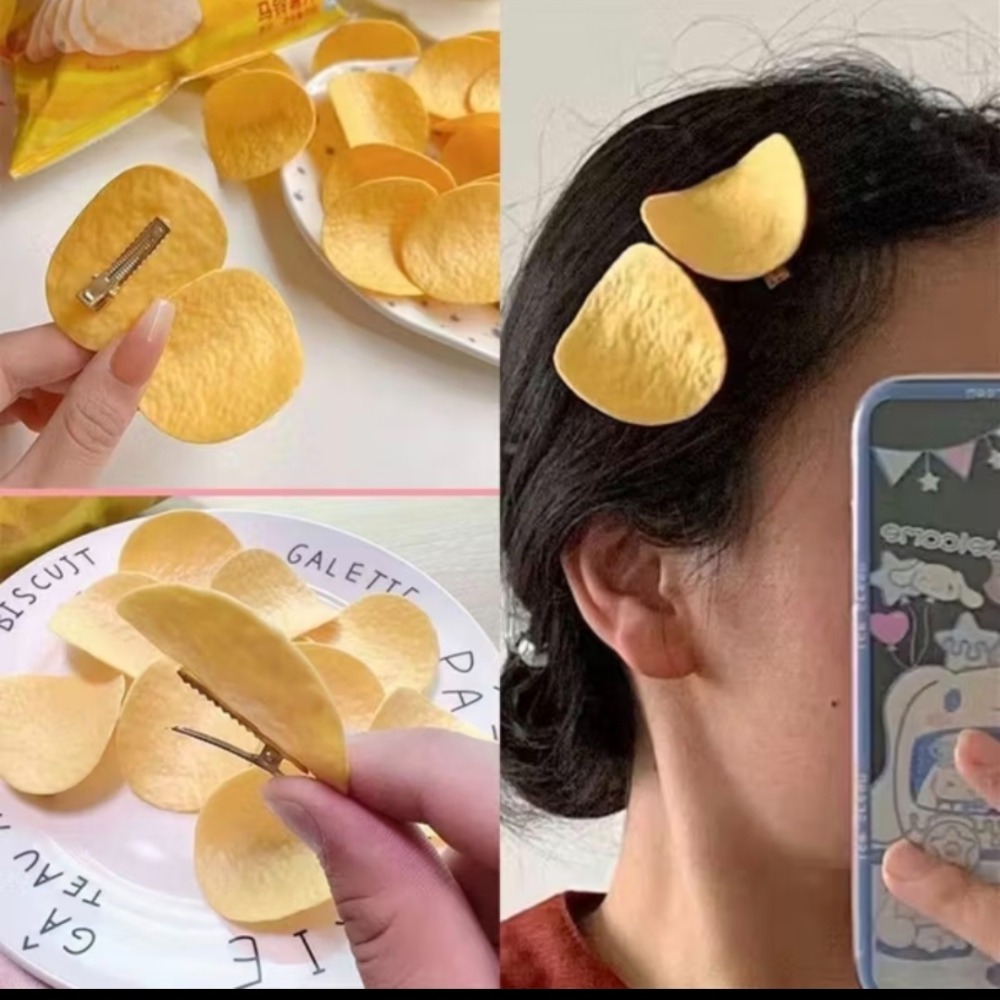 仿真薯片髮夾-細節圖5