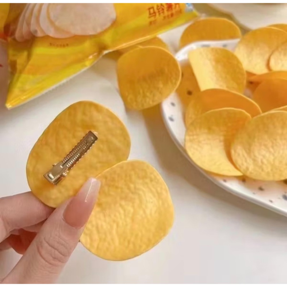 仿真薯片髮夾-細節圖6