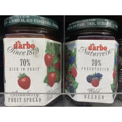 [Darbo 奧地利] 70%果肉森林莓果果醬/草莓 (200g/罐)