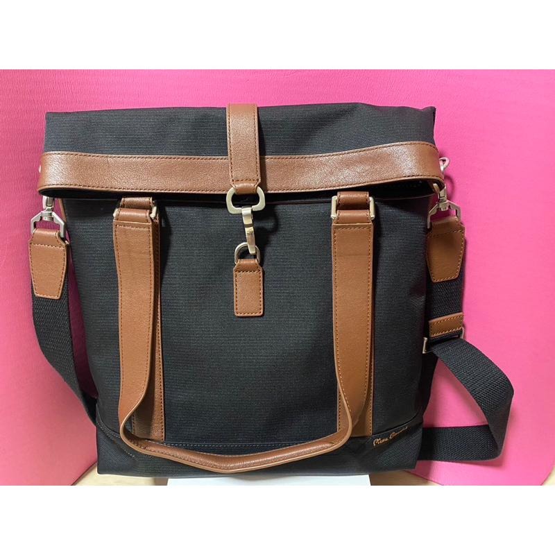 [現貨］Pierre Cardin 皮爾卡登 側背包 兩用包 RFID防盜包-細節圖4