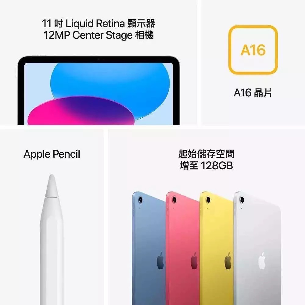 「Amy小店」Apple iPad 11 A16 2025年最新 Wi-Fi 128g 現貨 全新未拆 台灣公司貨-細節圖3