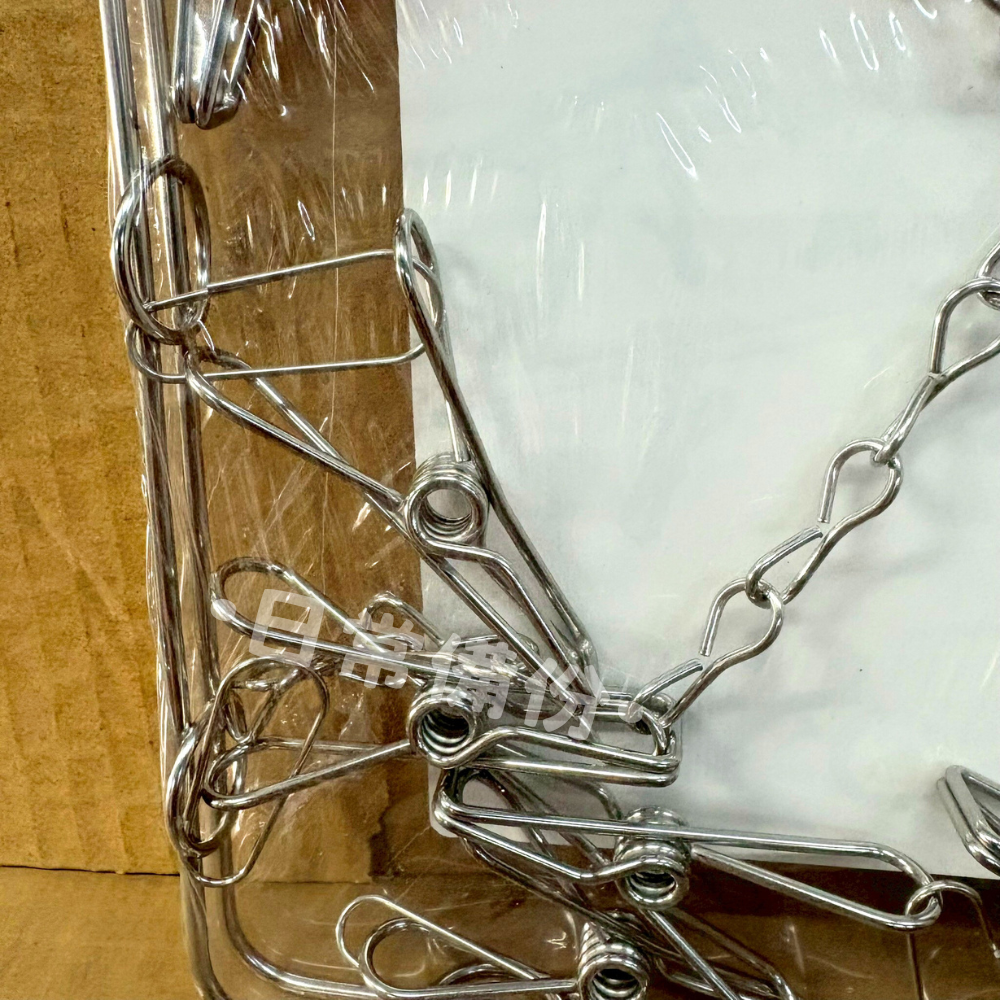 主婦不鏽鋼方型曬架 14夾 台灣製 不鏽鋼曬衣夾 曬衣架 曬衣夾 曬襪夾 不鏽鋼曬衣架 衣架 衣夾 曬襪子 方型衣夾-細節圖6