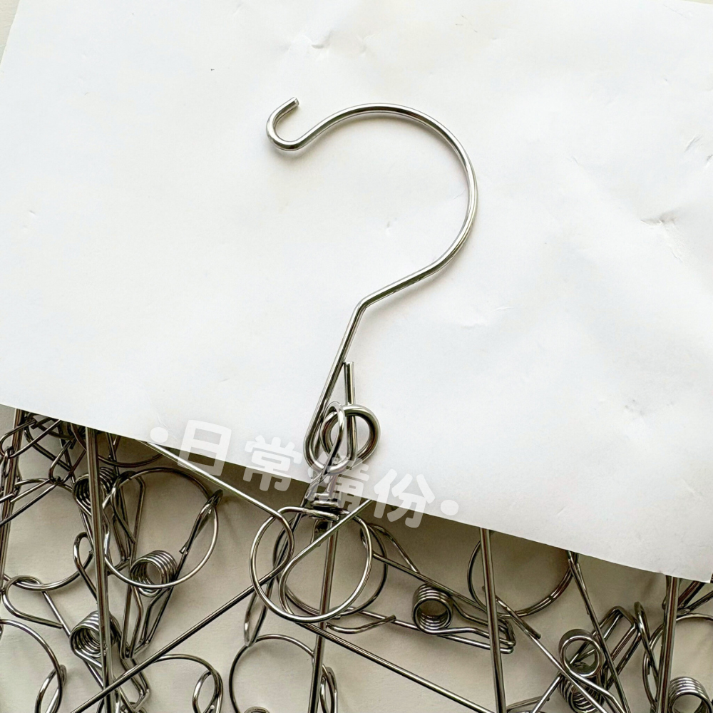 名仕 省空間 雙層吊襪架 方型 圓型 40夾 不鏽鋼曬衣夾 方形曬衣夾 圓形曬衣夾 曬衣架 曬襪夾 不鏽鋼曬衣架-細節圖5