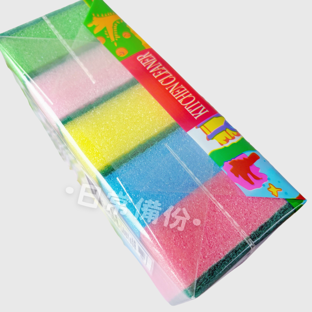 大海綿菜瓜布 5入 菜瓜布 廚房 洗碗 洗碗布 洗碗刷 洗碗巾 洗碗海綿 海綿菜瓜布 洗碗菜瓜布 彩色菜瓜布 打掃-細節圖5