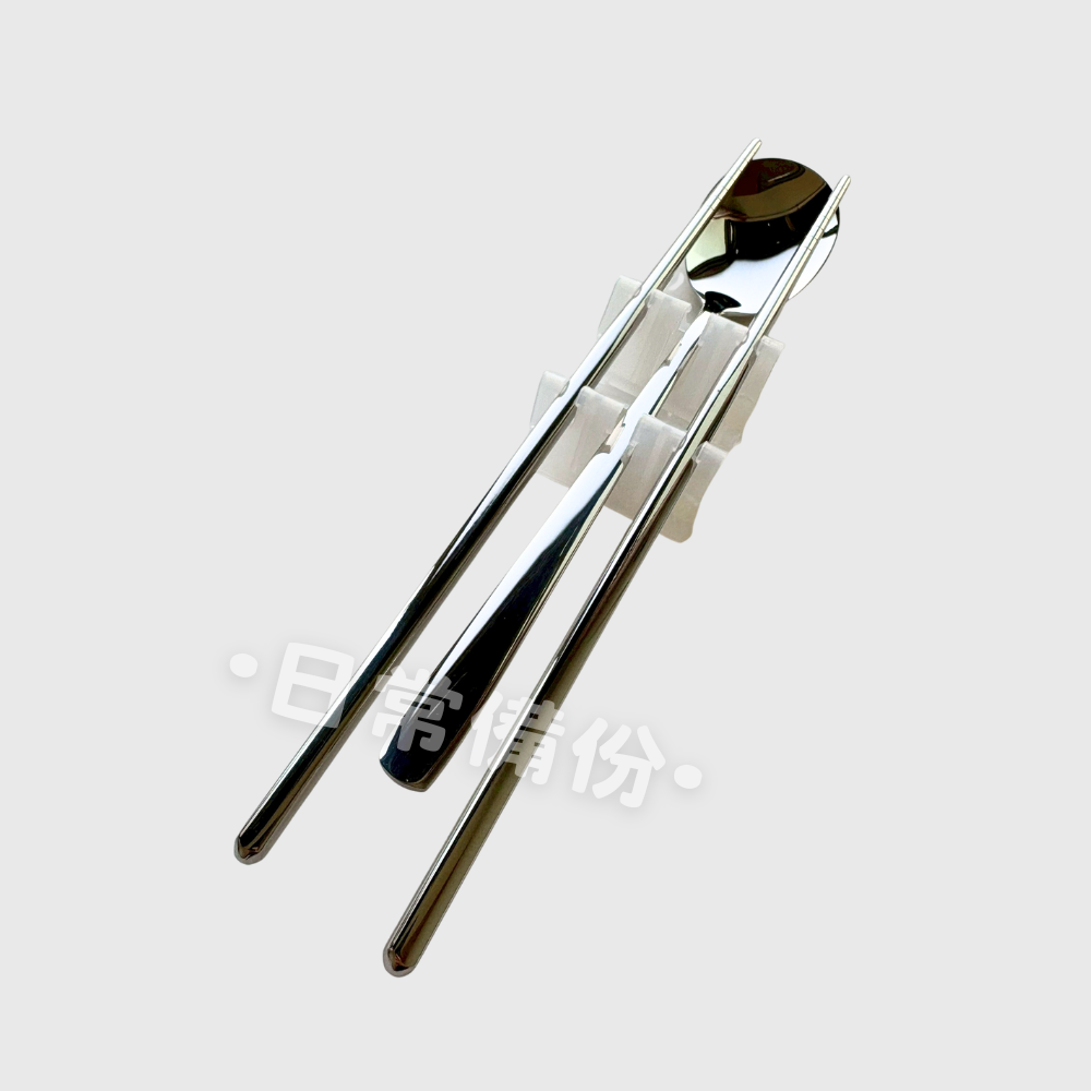 名仕 304不鏽鋼環保方筷組 三件式 不鏽鋼環保筷組 環保筷 隨身筷 方筷 方形筷 三件式餐具組 筷子 湯匙 叉子-細節圖6