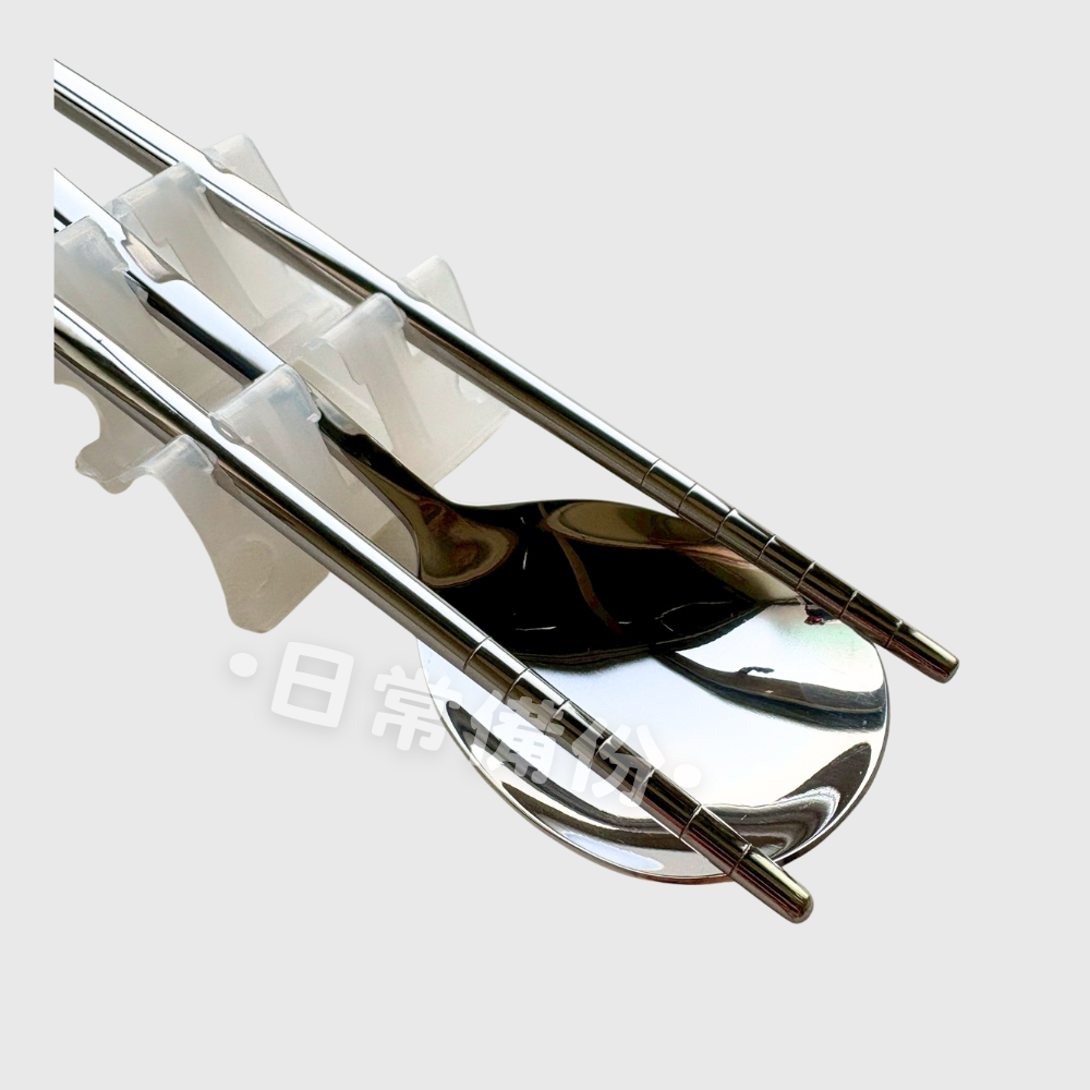 名仕 304不鏽鋼環保方筷組 三件式 不鏽鋼環保筷組 環保筷 隨身筷 方筷 方形筷 三件式餐具組 筷子 湯匙 叉子-細節圖7