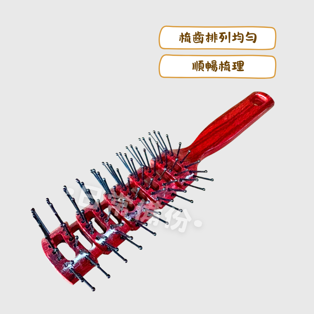 粉彩小兔 排骨梳 YR306 台灣製 梳子 寬梳子 髮型工具 美容工具 露營 梳頭髮 小梳子 隨身梳子 出國 梳頭髮-細節圖2