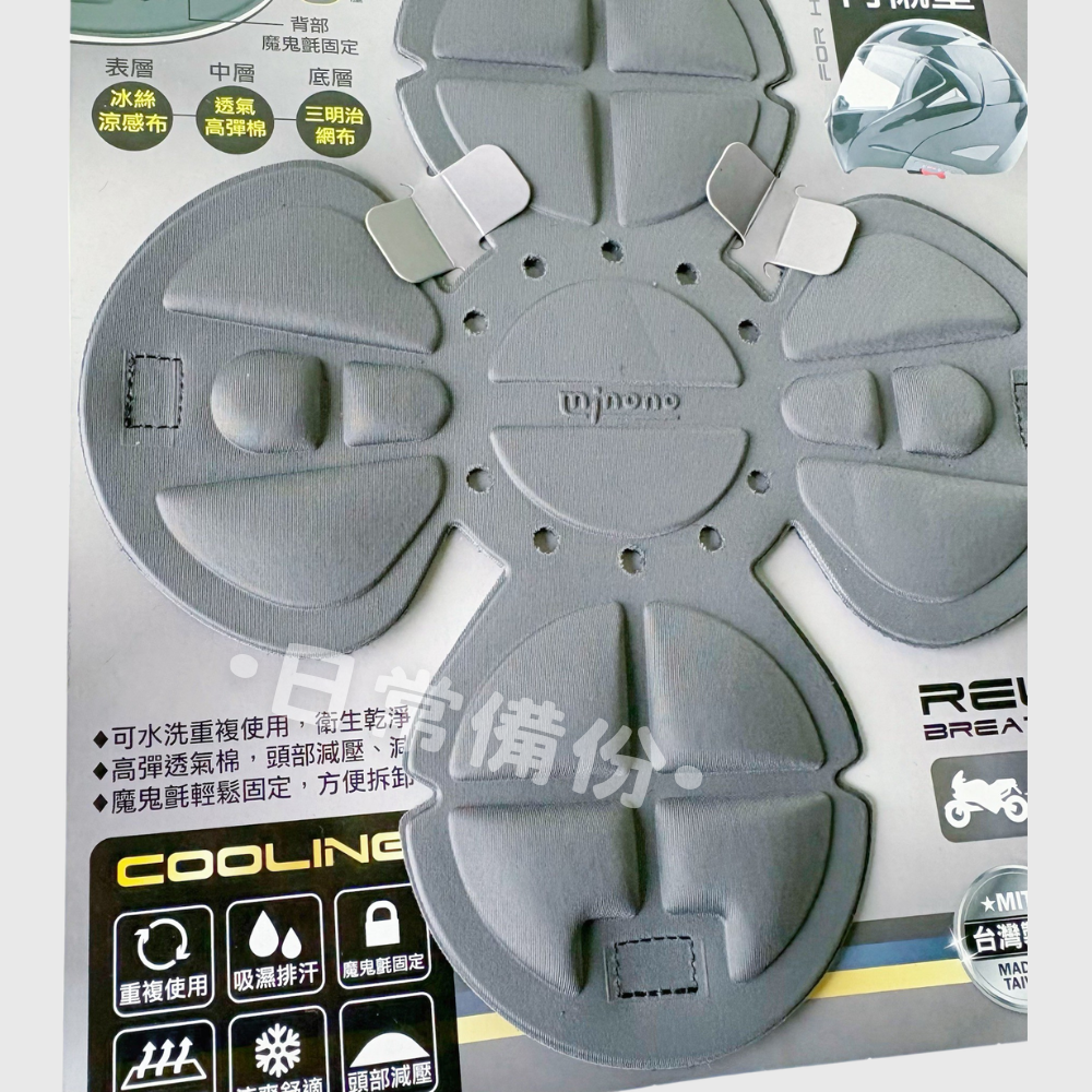 米諾諾 涼感透氣安全帽內襯墊 台灣製 安全帽 安全帽內襯 透氣安全帽 安全帽套 涼感安全帽 安全帽墊 安全帽內裡-細節圖3