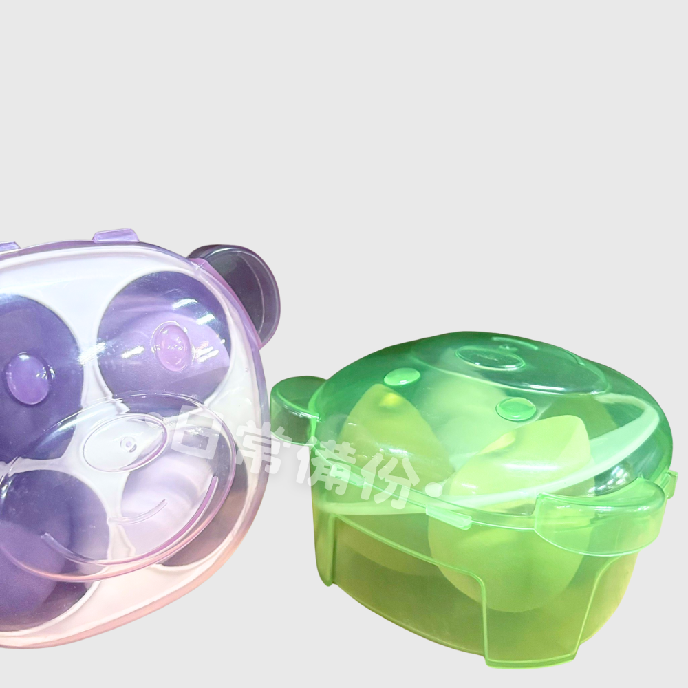 優室 熊寶寶美妝蛋 4入 美妝蛋 蛋型美妝蛋 化妝海綿 水滴型美妝蛋 美妝蛋收納盒 海綿粉撲美妝蛋 旅行收納美妝蛋-細節圖5