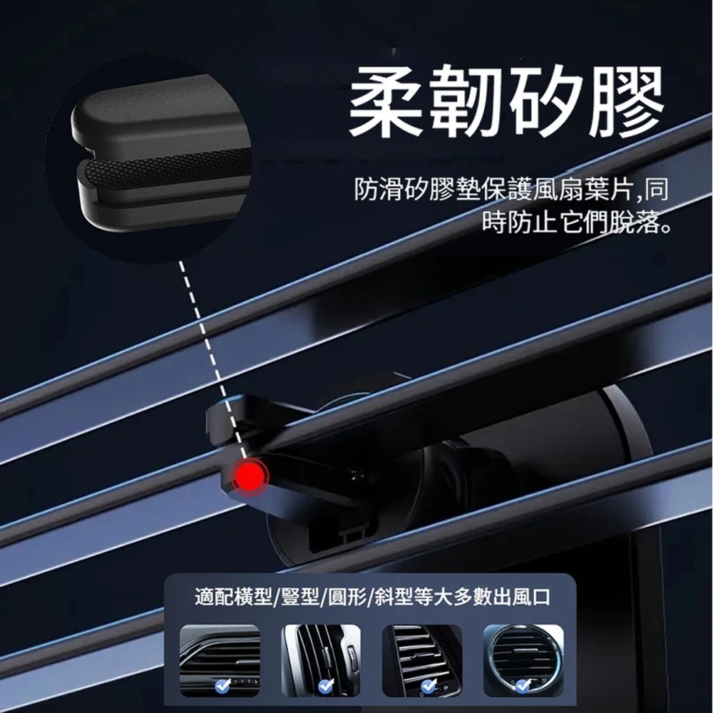 [ 加快充線 ] ANTIAN MagSafe 磁吸 15W 無線充電 手機支架導航 車用冷氣出風口專用充電座-細節圖4