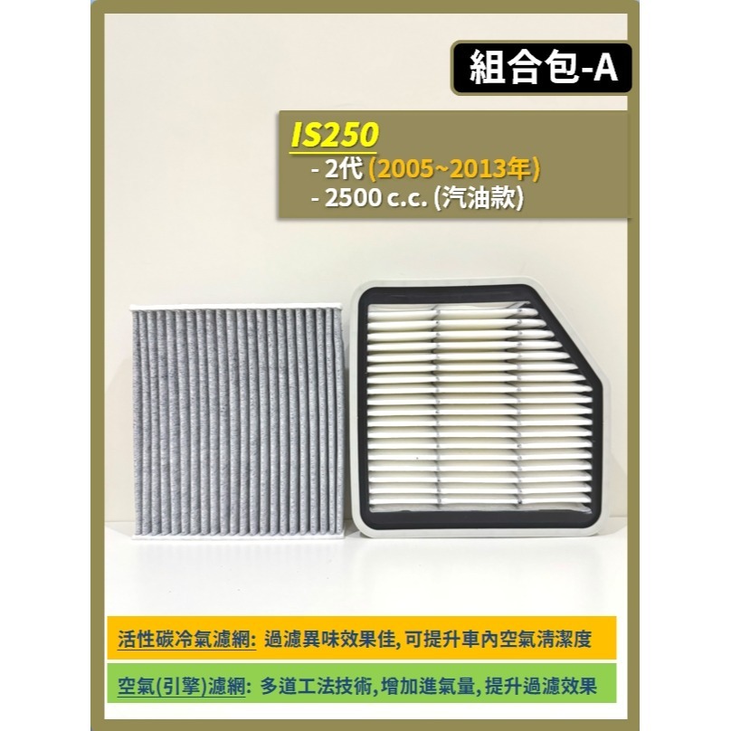 【濾網】LEXUS IS車系 2~3代 05~25年 IS250 IS200t IS300 IS300h 空濾 冷濾-規格圖9