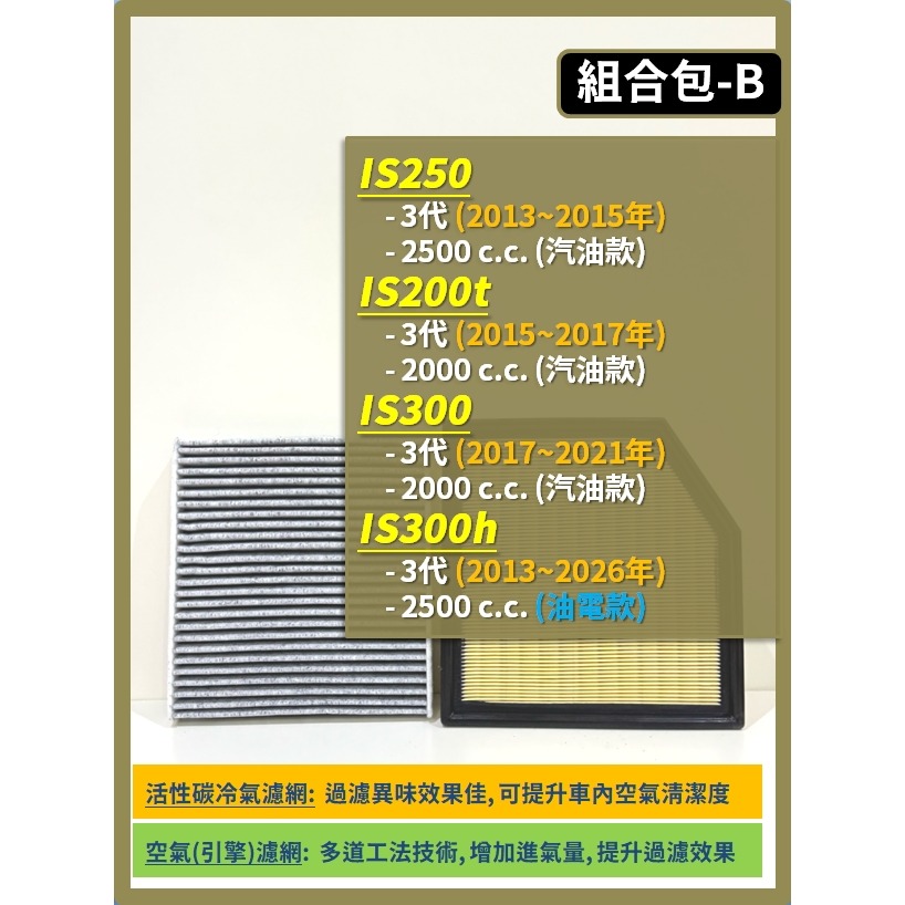 【CPF 濾網】LEXUS IS車系 2~3代05~26年 IS250 IS200t IS300 空氣濾網 冷氣濾網-規格圖11