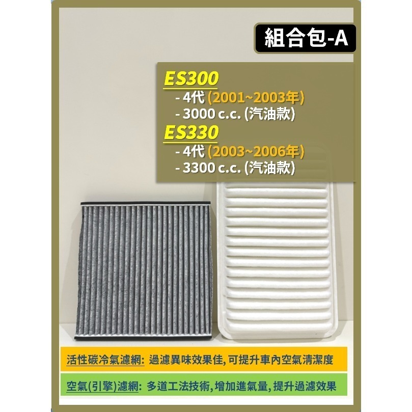 【濾網】LEXUS ES全車系 2001~2025年 ES200 ES300h ES250 ES240 ES350-規格圖9