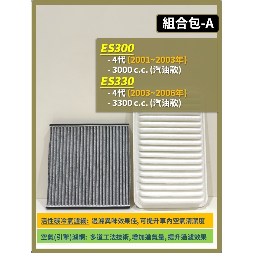 【濾網】LEXUS ES全車系 2001~2025年 ES200 ES300h ES250 ES240 ES350-規格圖9