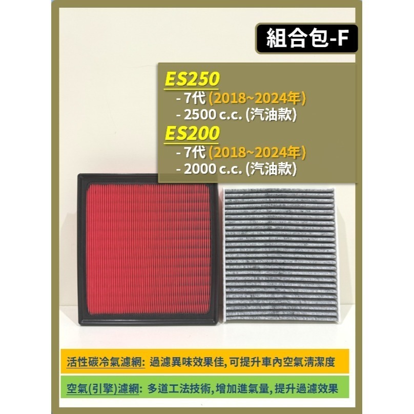 【濾網】LEXUS ES全車系 2001~2025年 ES200 ES300h ES250 ES240 ES350-規格圖9