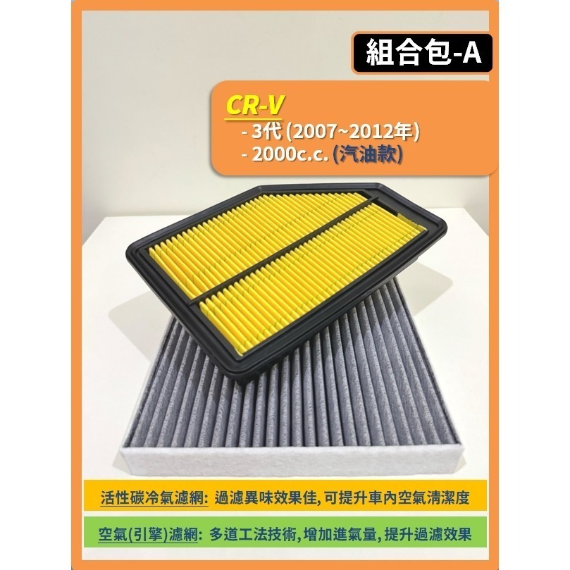 【濾網】HONDA CRV 3代 4代 5代 6代 2007~2026年 空氣濾網 冷氣濾網 引擎濾網 空調濾網-規格圖9