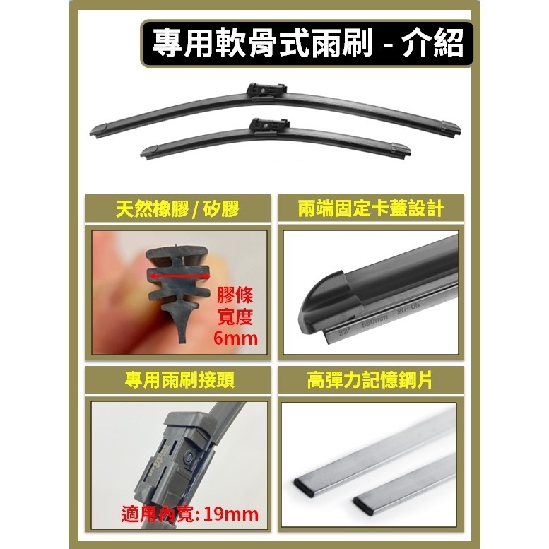 【矽膠雨刷】LEXUS RX 4代 2015~2022年 26+21吋 RX350 RX200t RX300 軟骨式-細節圖4