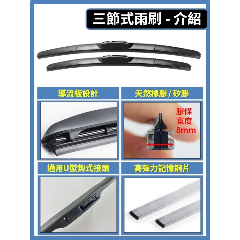 【矽膠雨刷】TOYOTA HILUX 皮卡 8代 2019~2025年 22+16吋【三節式 軟骨式雨刷】-細節圖4