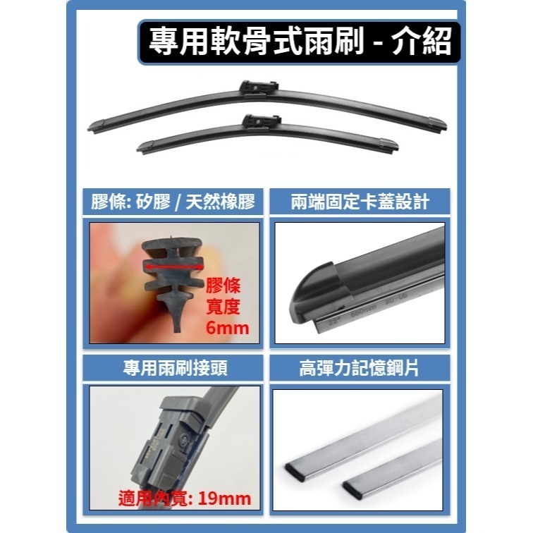 【矽膠雨刷】TOYOTA GR SUPRA 牛魔王 5代 2019~2026年 22+21吋【軟骨式 可超商】-細節圖4